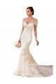 Ivory Mermaid Sweetheart Long Sleeves Chapel Train Wedding Gowns York