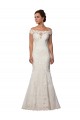 Ivory Mermaid Off the Shoulder Chapel Train Boho Wedding Dress York