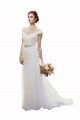 Ivory Mermaid Off the Shoulder Sleeveless Chapel Train Beach Wedding Dress York