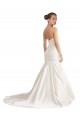 Low Back Ivory Mermaid Strapless Chapel Train Beach Wedding Dress York