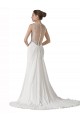 White Sheath Sweetheart Chapel Train Beach Wedding Dress York