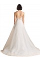 Low Back Ivory A-Line Sweetheart Sweep Train Bridal Wedding Dress York
