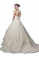Low Back Ivory Ball Gown Strapless Chapel Train Wedding Dress York