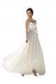 Ivory A-Line Strapless Long Wedding Dress York