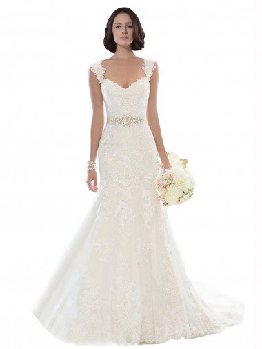 White Mermaid Off the Shoulder Chapel Train Beach Wedding Dress York