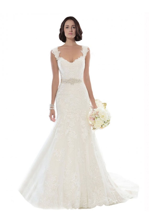 White Mermaid Off the Shoulder Chapel Train Beach Wedding Dress York