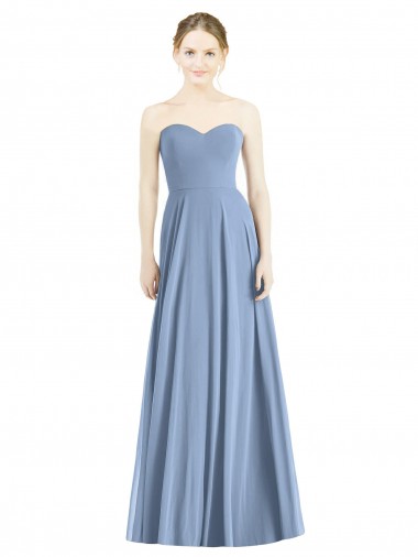 Dusty Blue A-Line Sweetheart Long Evening Dress / Bridesmaid Dress York