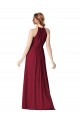 Burgundy A-Line Halter Neck Long Evening Gowns / Bridesmaid Dresses York