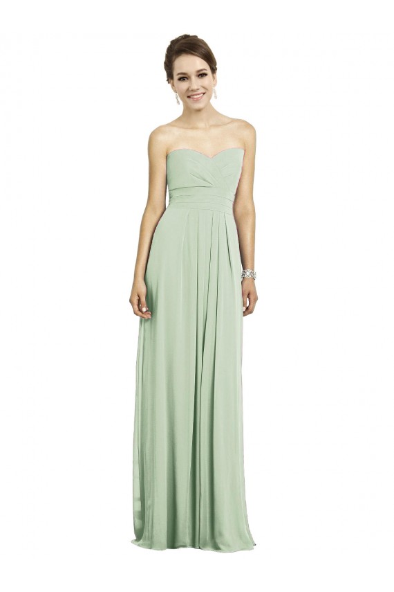 Sage A-Line Sweetheart Long Bridesmaid Dress York