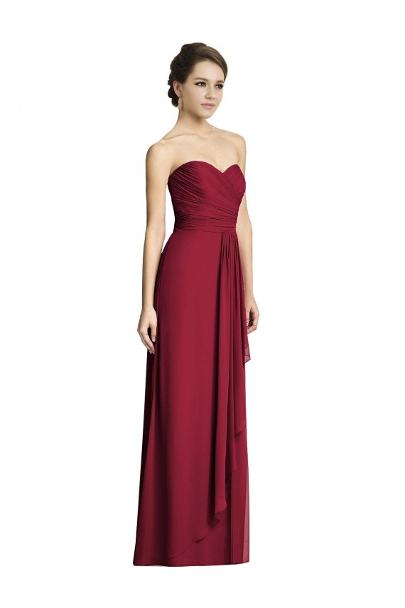 Burgundy A-Line Sweetheart Long Formal Dress / Bridesmaid Dress York