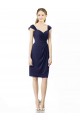 Dark Navy Sheath Sweetheart Knee Length Bridesmaid Dress York