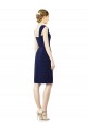 Dark Navy Sheath Sweetheart Knee Length Bridesmaid Dress York