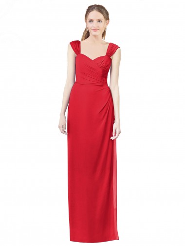 Red A-Line Sweetheart Long Formal Dress / Bridesmaid Dress York