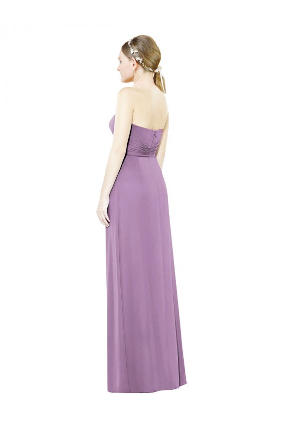 Dark Lavender A-Line Sweetheart Long Bridesmaid Dress York