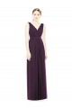 Grape A-Line V-Neck Long Bridesmaid Dress / Evening Dress York