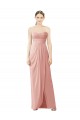 Bliss Pink A-Line Strapless Long High Low Bridesmaid Dress York