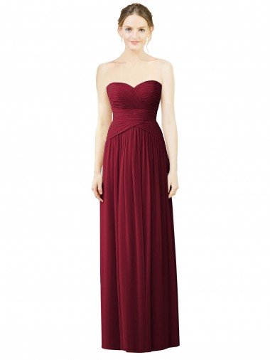 Burgundy A-Line Sweetheart Long Evening Dress / Bridesmaid Dress York