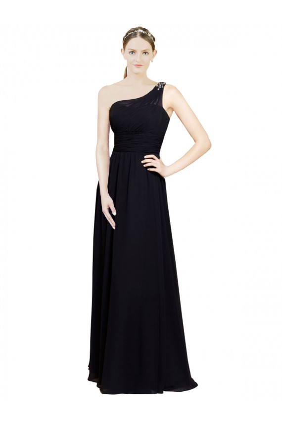Black A-Line Sweetheart Long Bridesmaid Dresses York