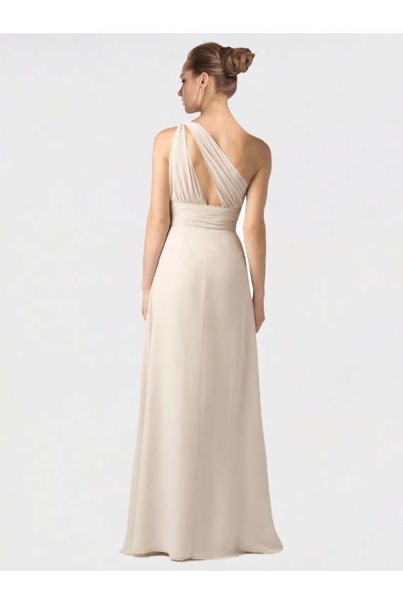 Black A-Line One Shoulder Long Bridesmaid Dress York