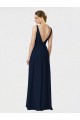 Dark Navy A-Line V-Neck Long Bridesmaid Dresses / Formal Dresses York