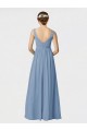 Dusty Blue A-Line Sweetheart Long Bridesmaid Gown York