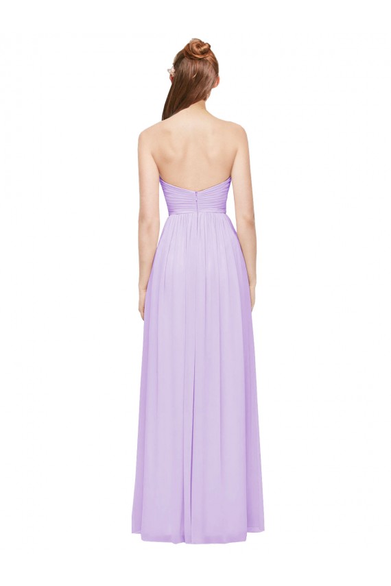 Lilac A-Line Strapless Long Evening Dress / Bridesmaid Dress York