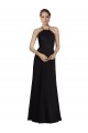 Keyhole Back Black A-Line Halter Neck Long Bridesmaid Gown York