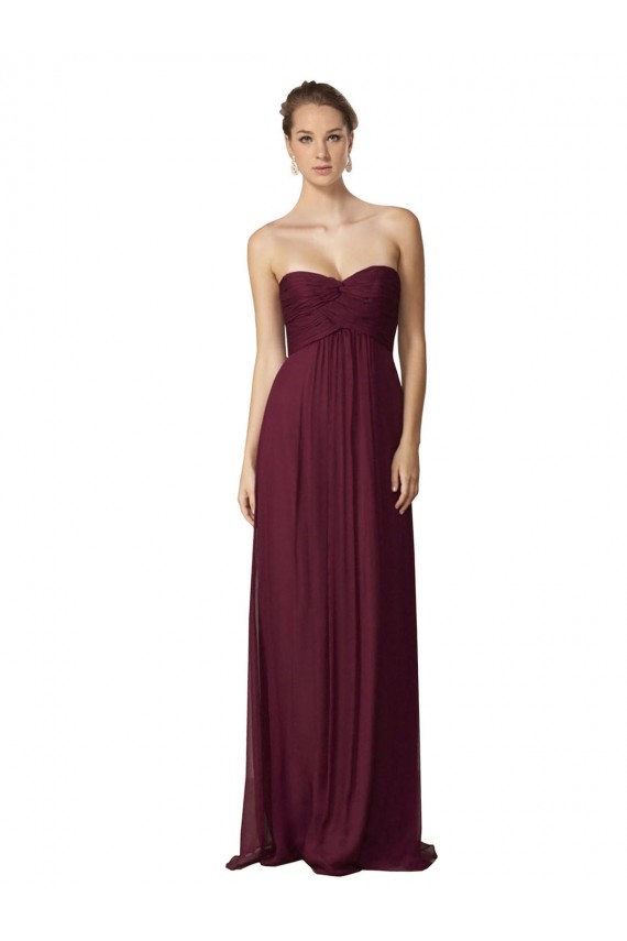 Grape A-Line Sweetheart Long Bridesmaid Dress / Formal Dress York