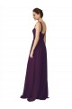 Grape A-Line Spaghetti Straps Sweep Train Bridesmaid Dress York