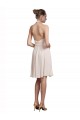 Cream Pink A-Line V-Neck Knee Length Bridesmaid Dress York