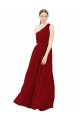 Burgundy A-Line One Shoulder Long Bridal Party Dress / Evening Dress York
