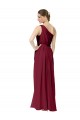 Burgundy A-Line One Shoulder Long Bridal Party Dress / Evening Dress York