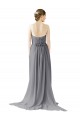 Open Back Slate Grey A-Line Sweetheart Long Bridesmaid Dress / Evening Dress York