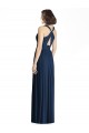 Dark Navy A-Line V-Neck Long Floor Length Bridesmaid Dress York