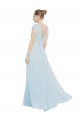 Sea Glass A-Line V-Neck Long Bridesmaid Dress York