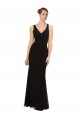 Black Sheath V-Neck Long Bridesmaid Gown York