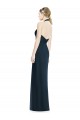 Open Back Dark Navy A-Line V-Neck Long Formal Dress / Bridesmaid Dress York