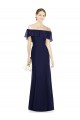 Dark Navy Trumpet Off the Shoulder Long Bridesmaid Dress York