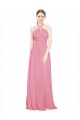 Skin Pink A-Line V-Neck Long Bridesmaid Dress / Evening Dress York