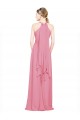 Skin Pink A-Line V-Neck Long Bridesmaid Dress / Evening Dress York