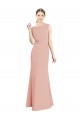 Bliss Pink Mermaid High Neck Long Bridesmaid Dress York