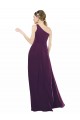 Grape A-Line One Shoulder Long Bridal Party Dress / Evening Dress York
