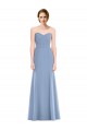 Dusty Blue Mermaid Strapless Long Bridesmaid Dress York