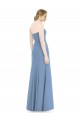 Dusty Blue Mermaid Strapless Long Bridesmaid Dress York