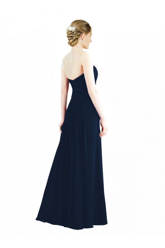Smoke Green A-Line Sweetheart Long Bridesmaid Dress York