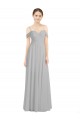 Low Back Silver A-Line Sweetheart Long Bridesmaid Dress York