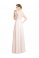 V-Back Cream Pink A-Line Sweetheart Long Bridesmaid Dress York