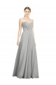 Low Back Silver A-Line Sweetheart Long Bridesmaid Dresses York