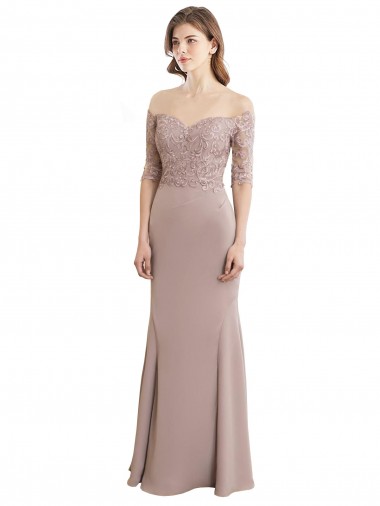 Keyhole Back Mermaid High Neck Long Bridesmaid Dress York