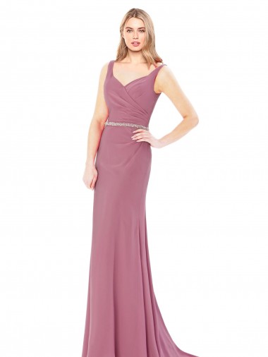 Low Back Sheath High Neck Long Prom Dress / Bridesmaid Dress York